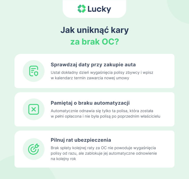 Jak uniknąć kary za brak OC? 3 wskazówki