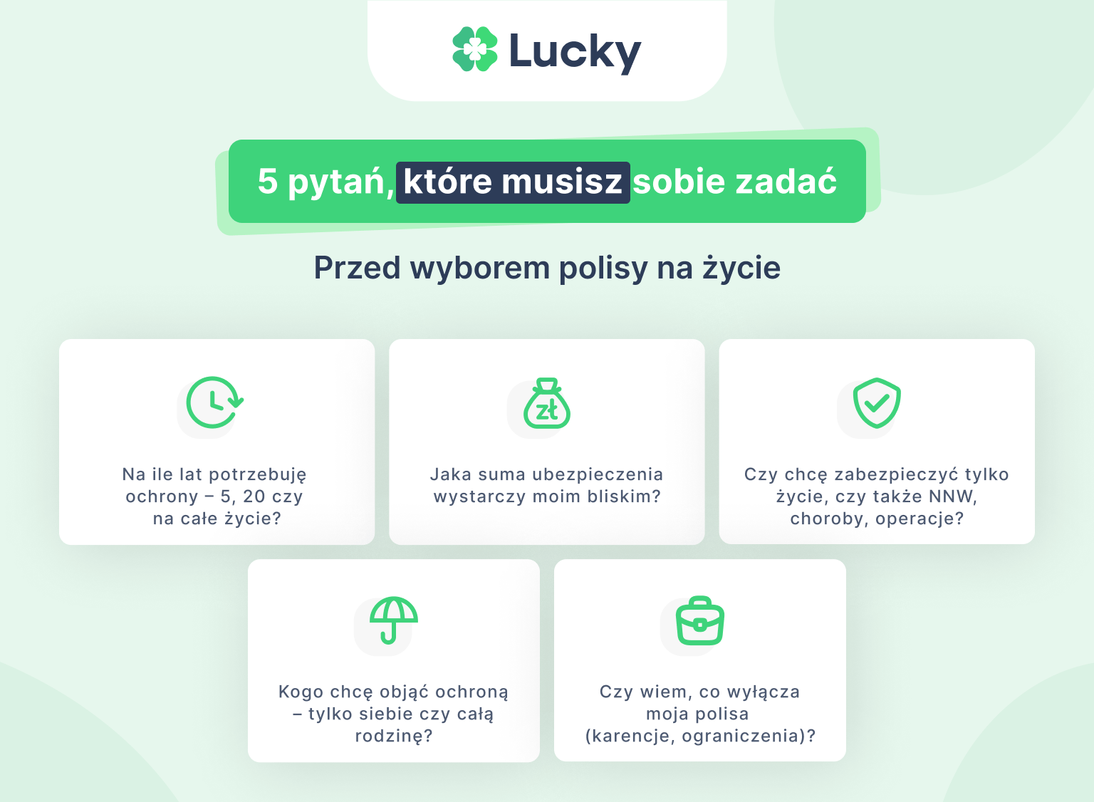 5 pytań, które musisz sobie zadać przed wyborem polisy na życie